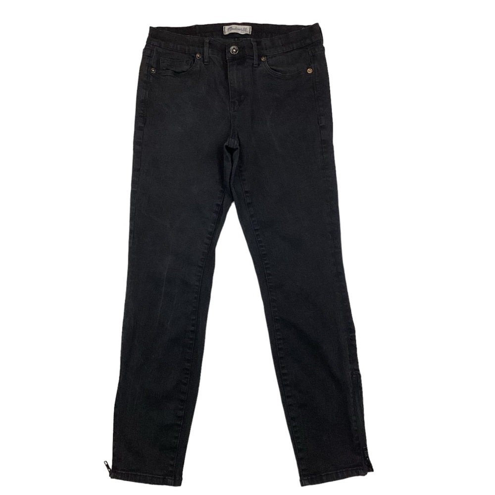 Madewell Skinny Zip Cuff Jeans Black